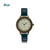 Rome Vintage Small Dial Women Quartz Watch Leather Strap Ladies Slim Wristwatch